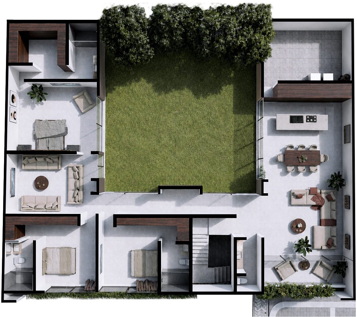 Planta arquitectónica Casa Retama