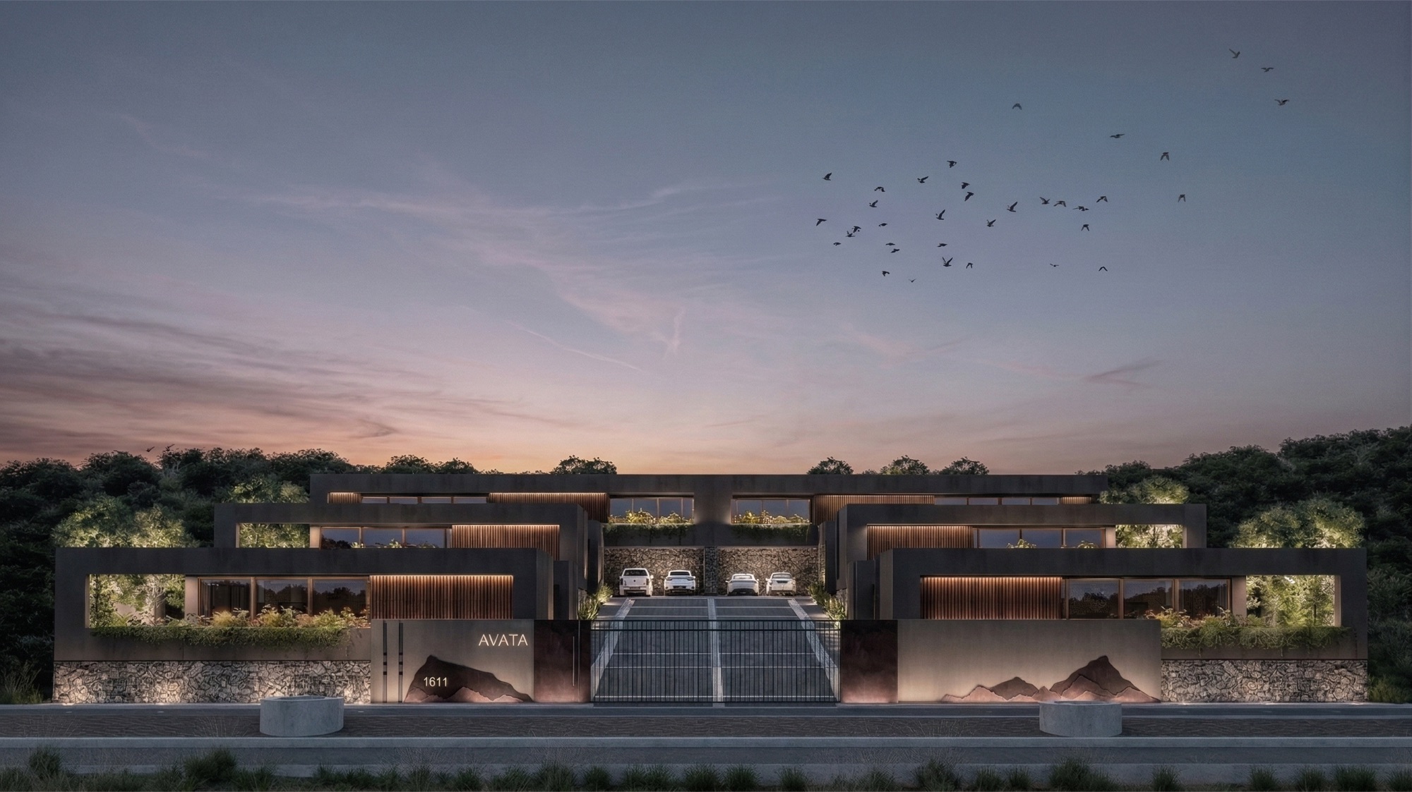 Vista nocturna de Avata